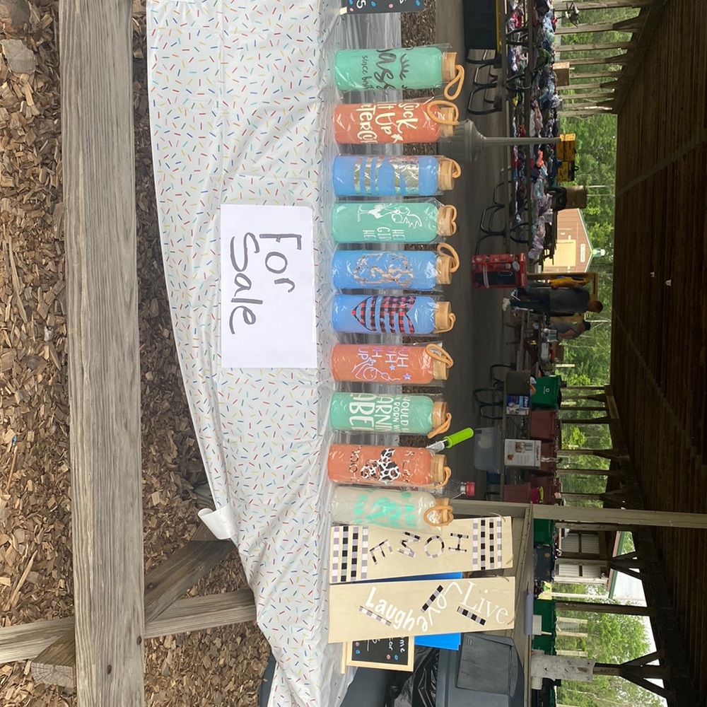 Home decor and mainstays glass water bottles
